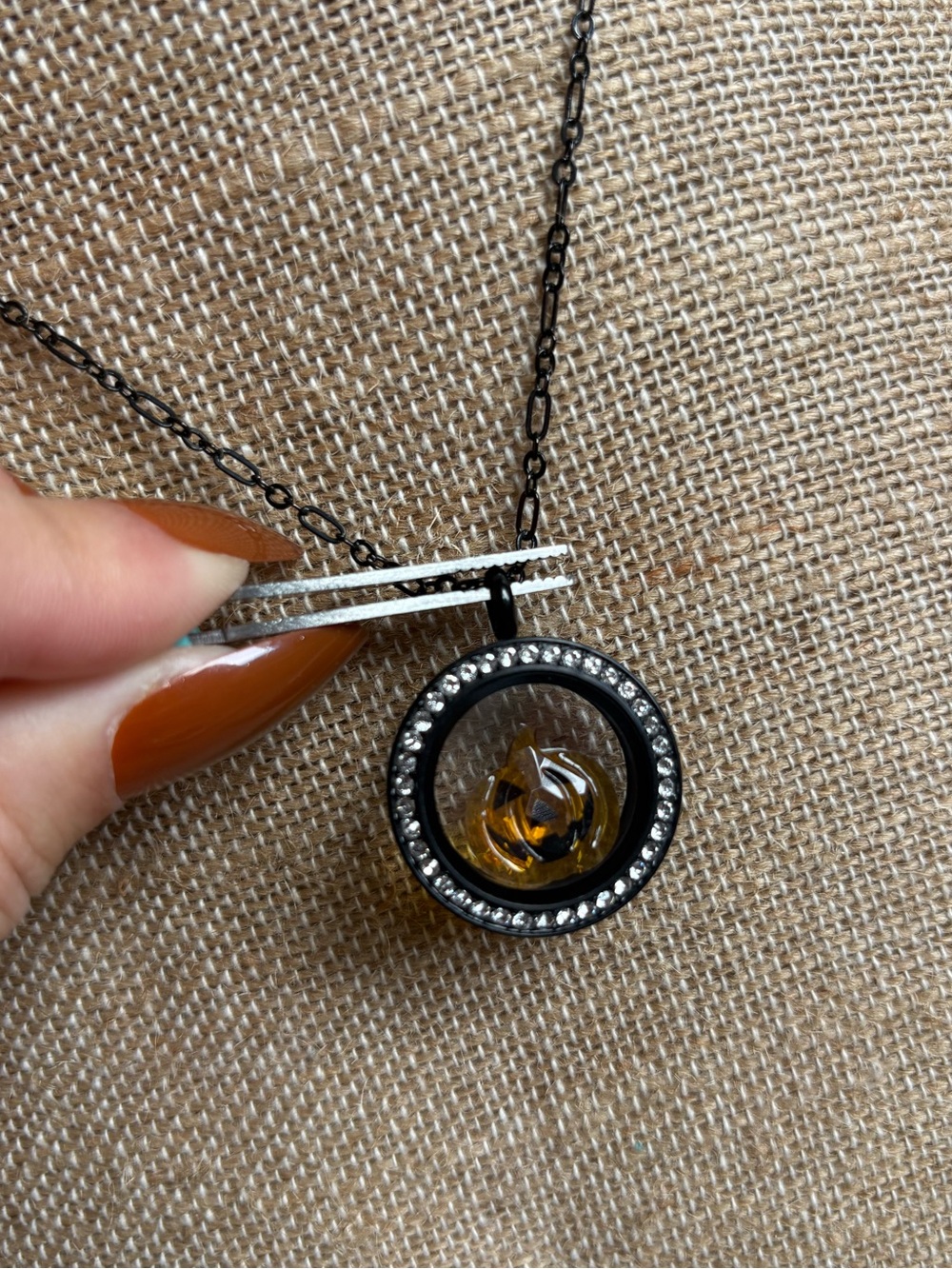 Origami Owl Halloween Jack-o’-lantern Locket Set